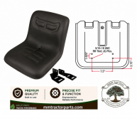 VLD1590 Universal Flip Dishpan Seat w/ Brackets - Compact Tractor
